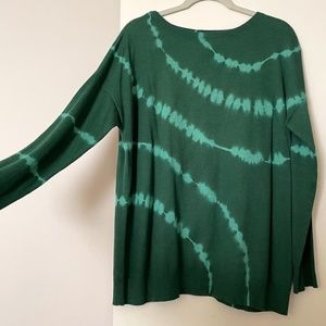 J. Jill Tie-Dyed Boat-Neck Pullover Sweater - M